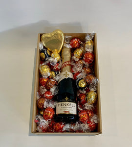 Sparkling Wine and Lindt Chocolate Box