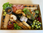 Load image into Gallery viewer, Large Sweet &amp; Savoury Grazing Box with Wine
