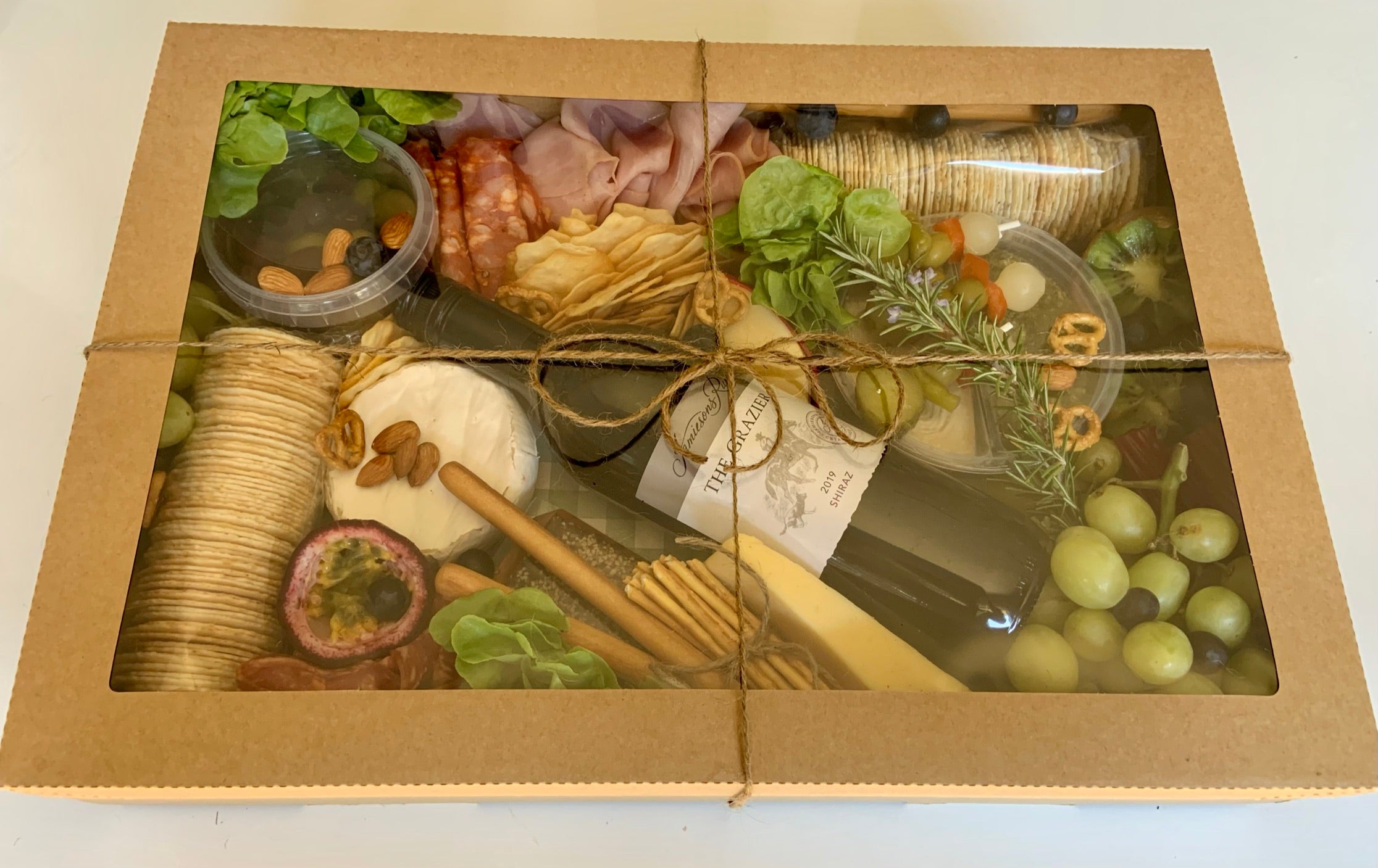 Large Sweet & Savoury Grazing Box with Wine