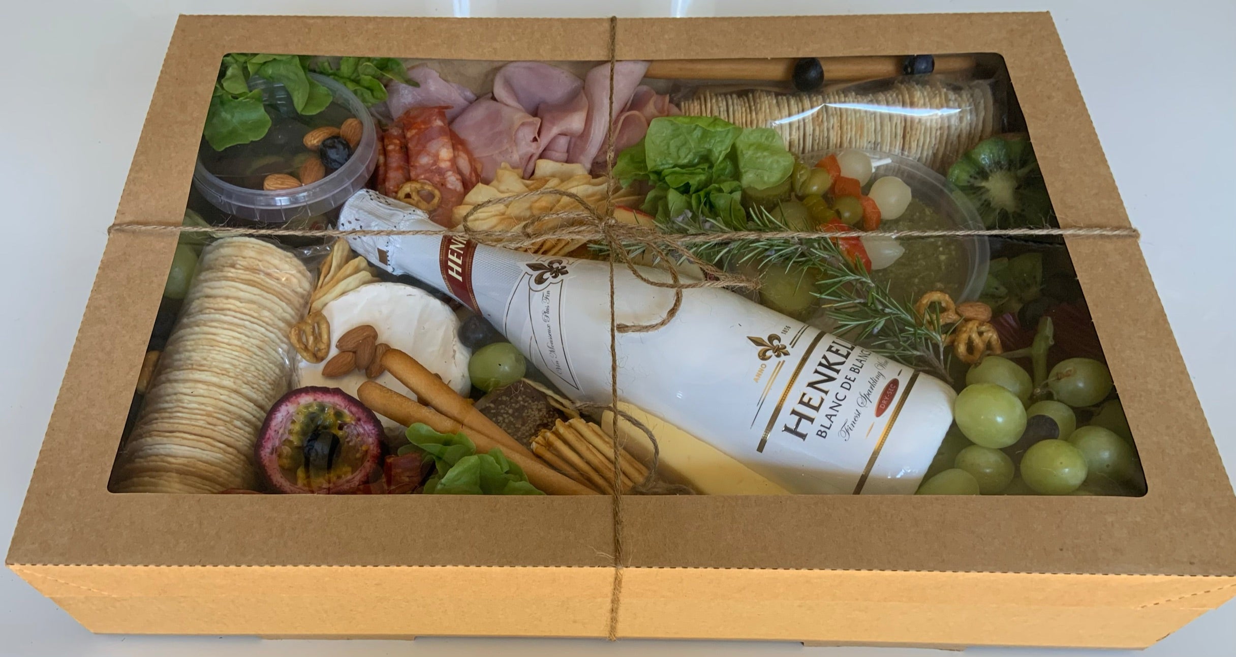 Large Sweet & Savoury Grazing Box with Wine